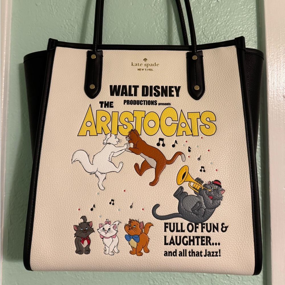 NWT Kate Spade x Disney New York Aristocats Ella North South Tote